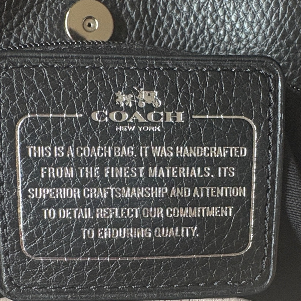 Coach Rare Phoebe Hobo Bag F38251 Black and Tan Leather Bag - Picture 8 of 10